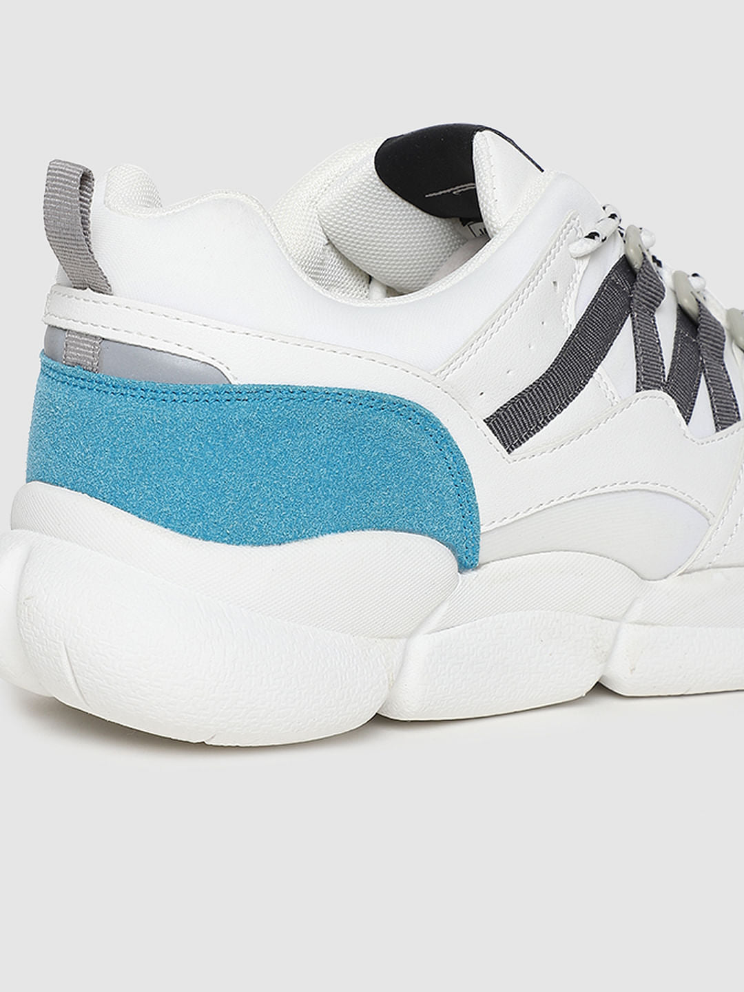 White Colourblocked Sneakers