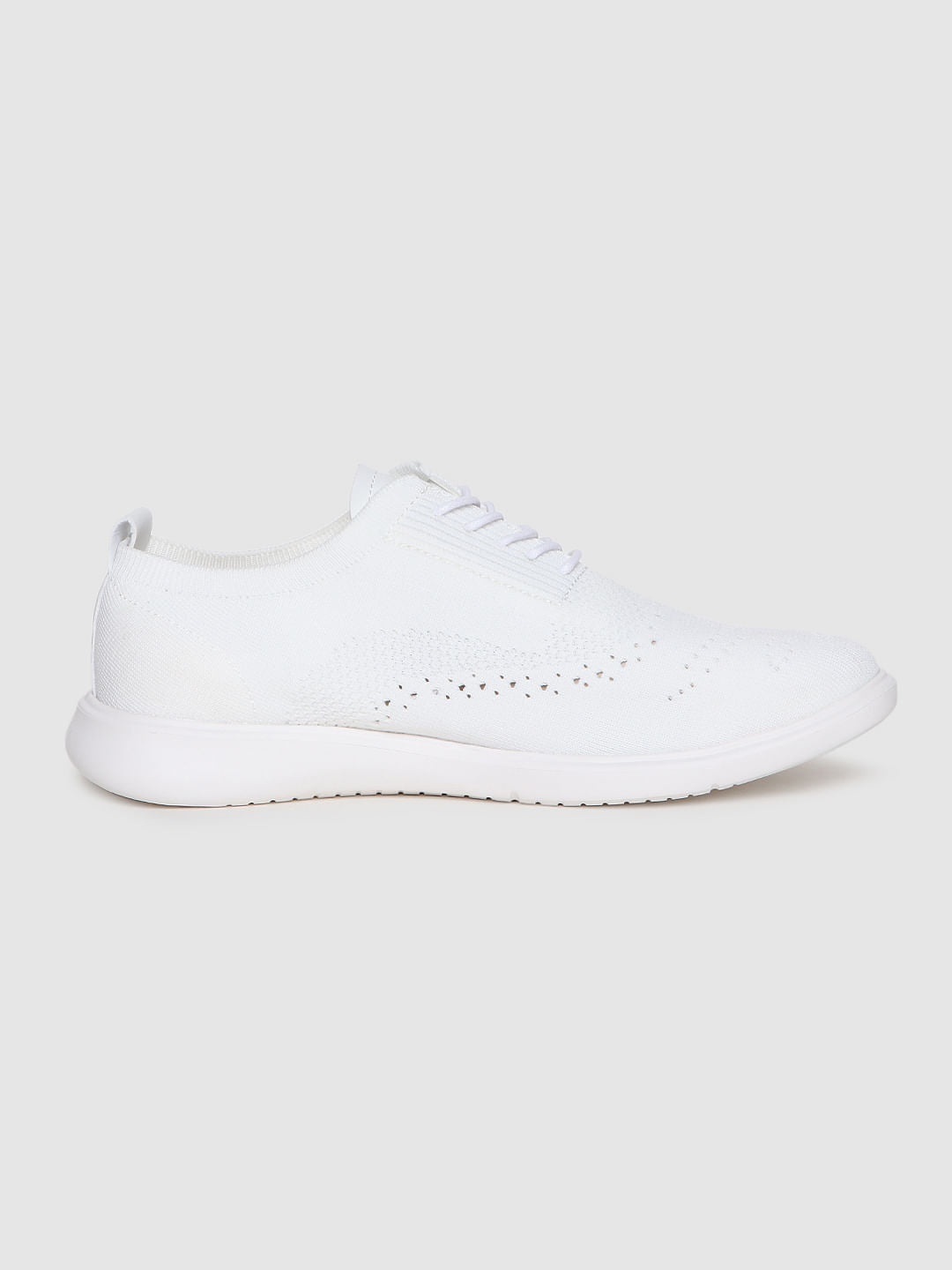 White Knit Brogues