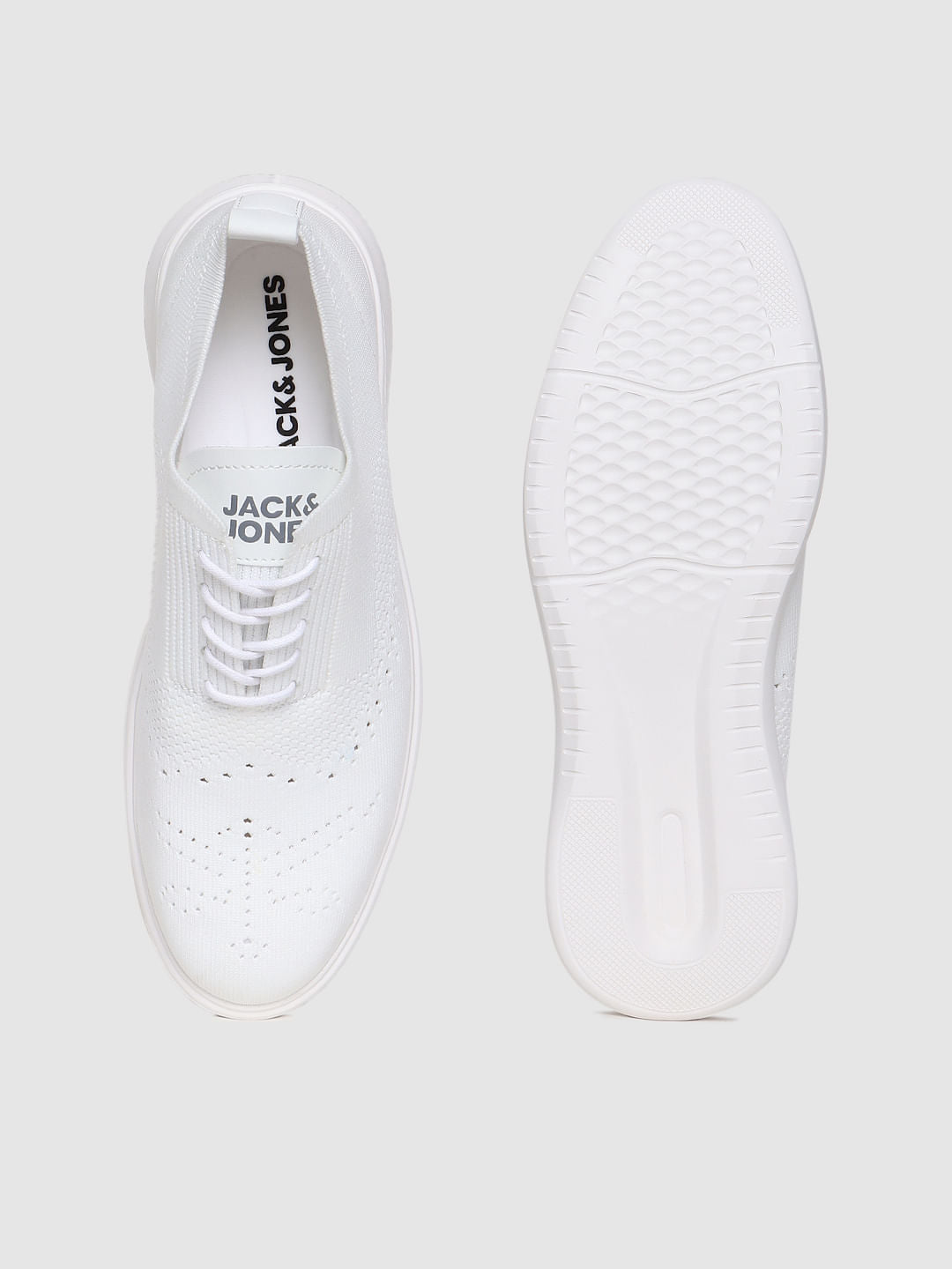 White Knit Brogues