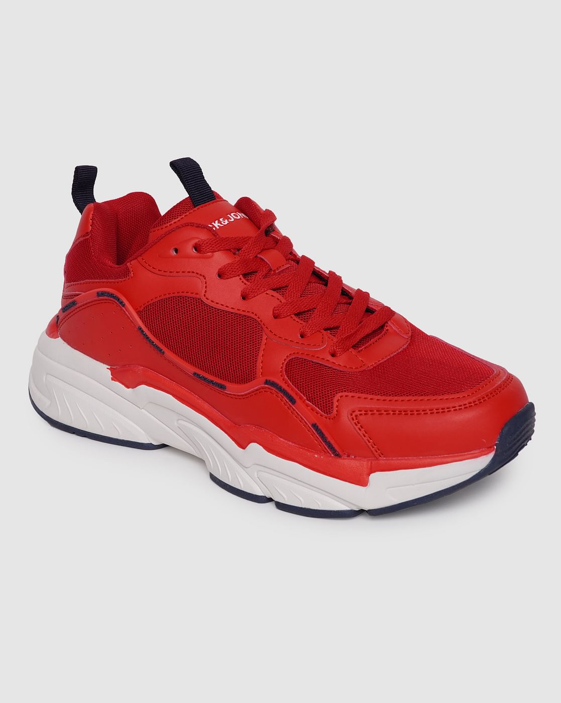 Red Lace Up Sneakers
