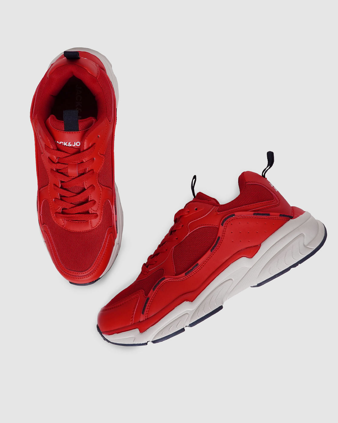 Red Lace Up Sneakers