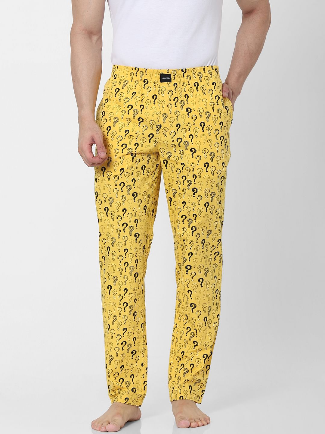 Yellow Question Mark Print Pyjamas