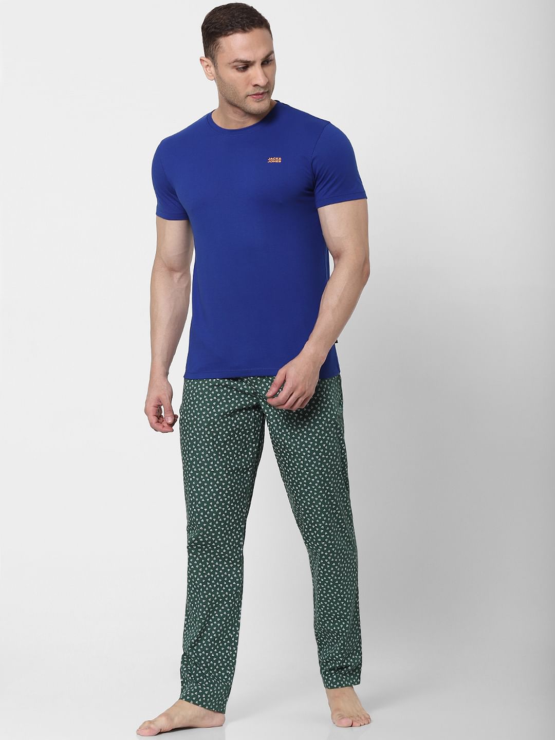 Green All Over Print Pyjamas - S