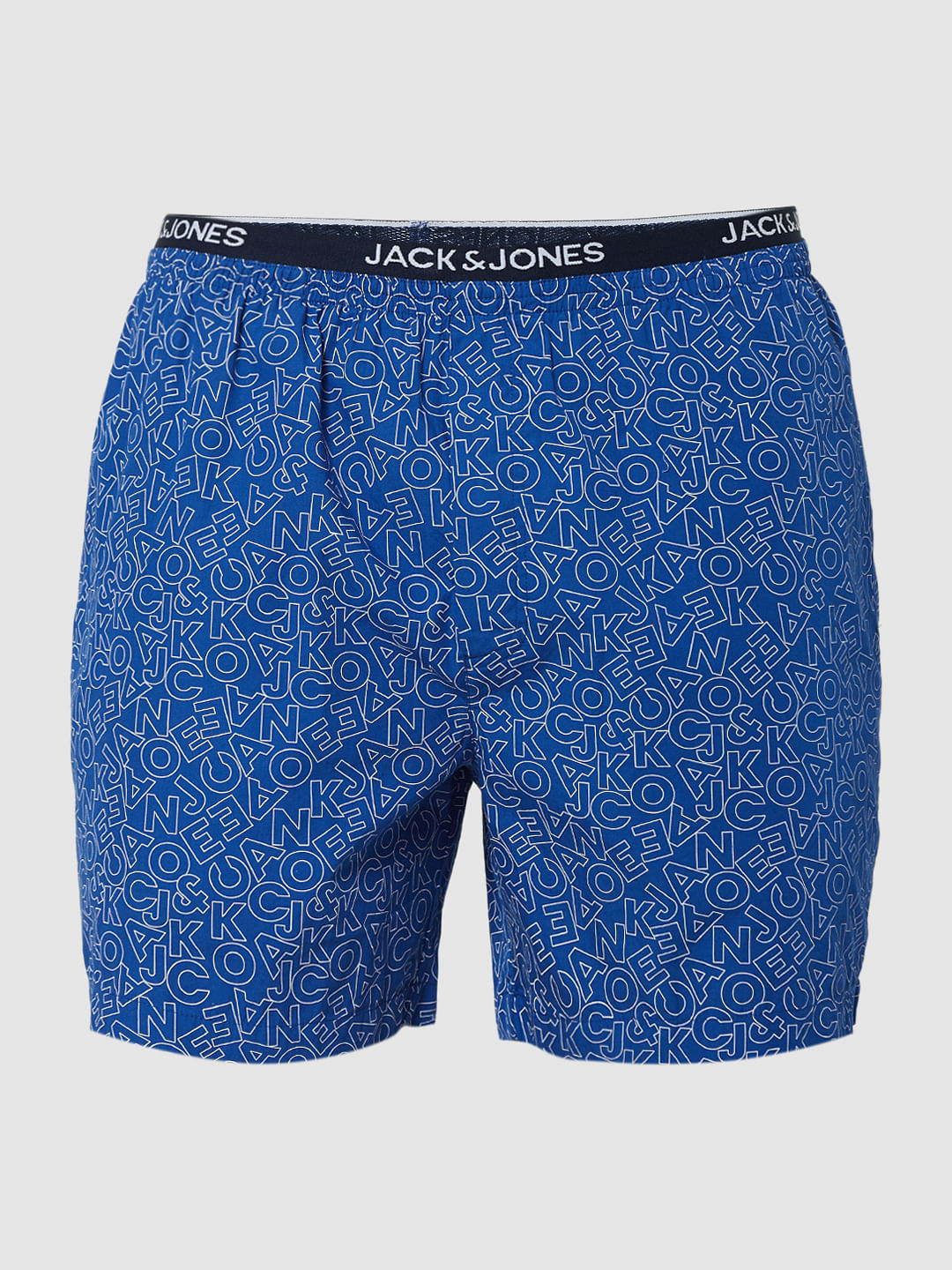 Blue All Over Logo Print Boxers
