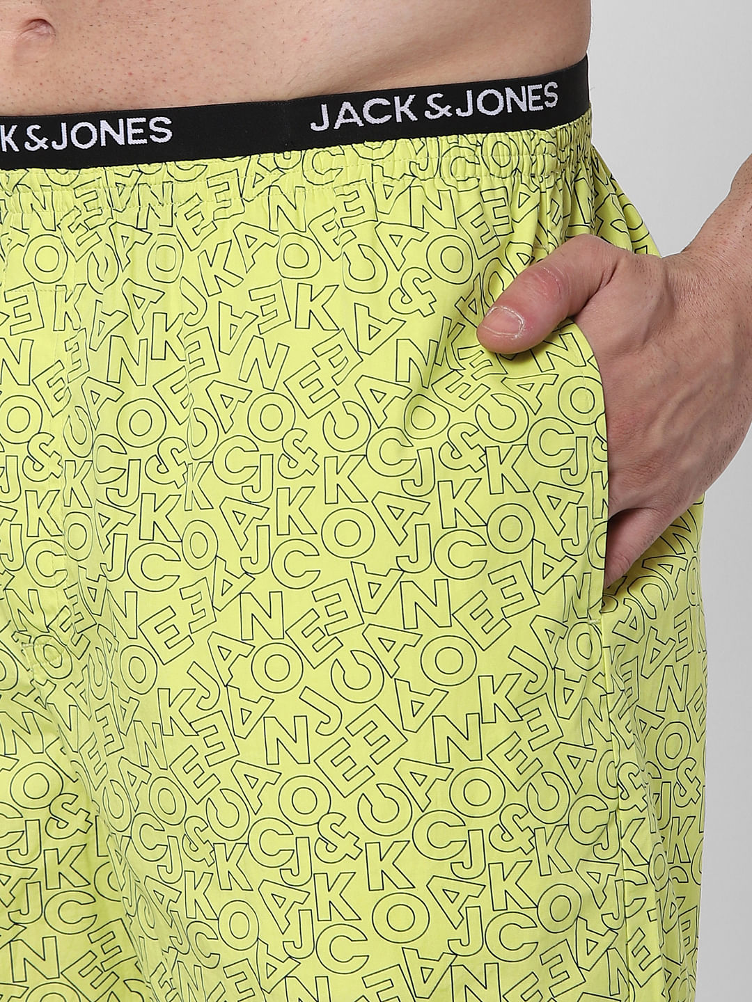 Green All Over Logo Print Boxers