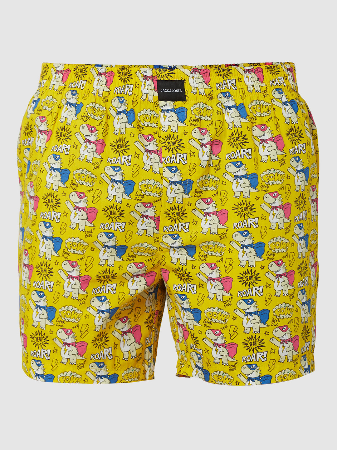 Yellow All Over Graphic Print Boxers