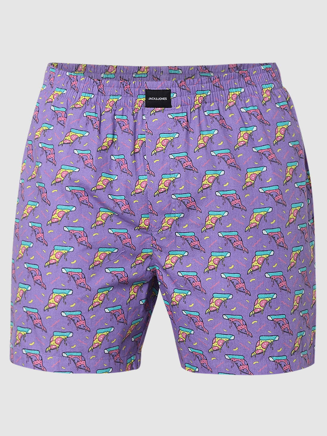 Purple Pizza Print Boxers