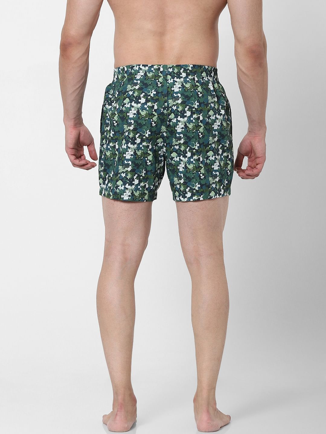 Green Puzzle Camo Boxers