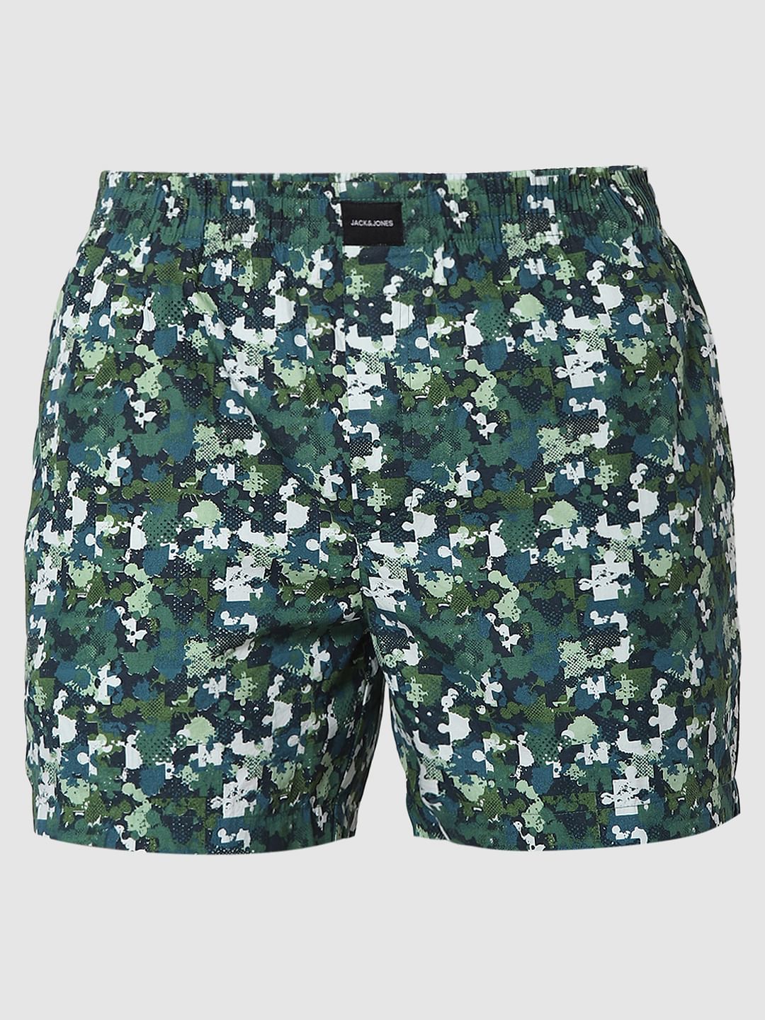 Green Puzzle Camo Boxers