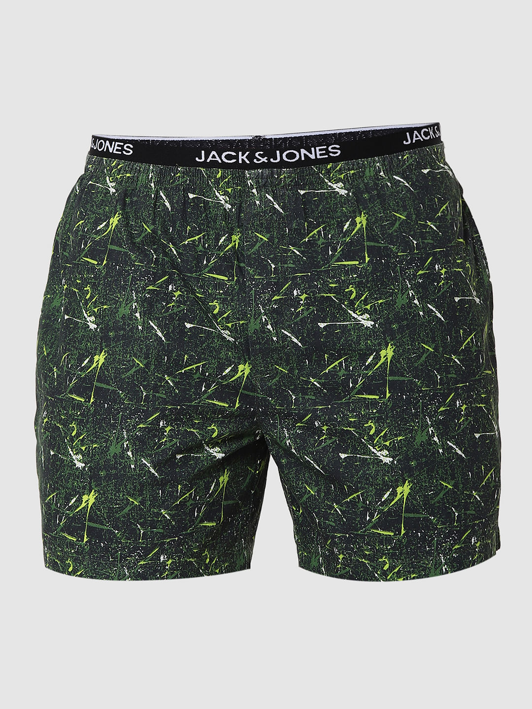 Green Abstract Print Boxers