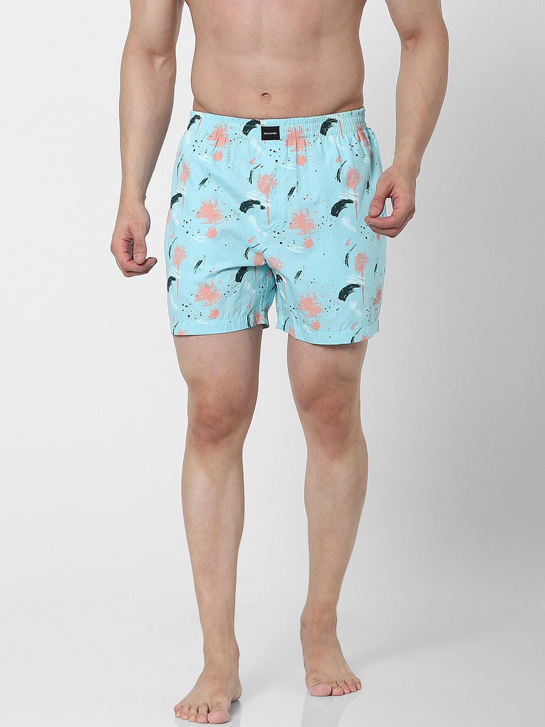 Light Blue Splash Print Boxers - S