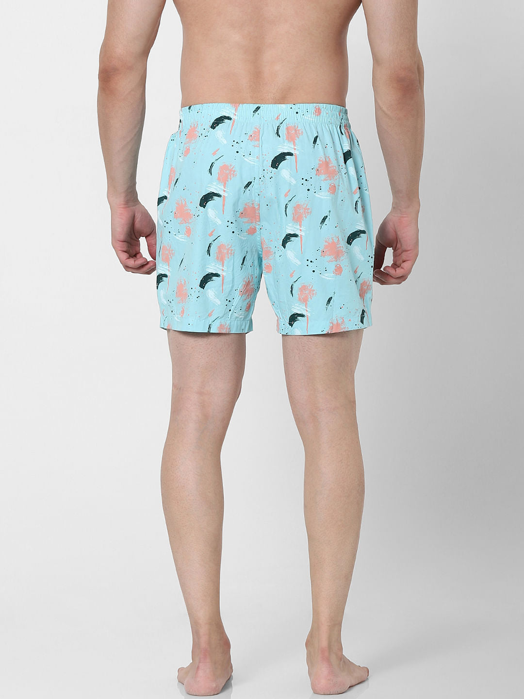Light Blue Splash Print Boxers