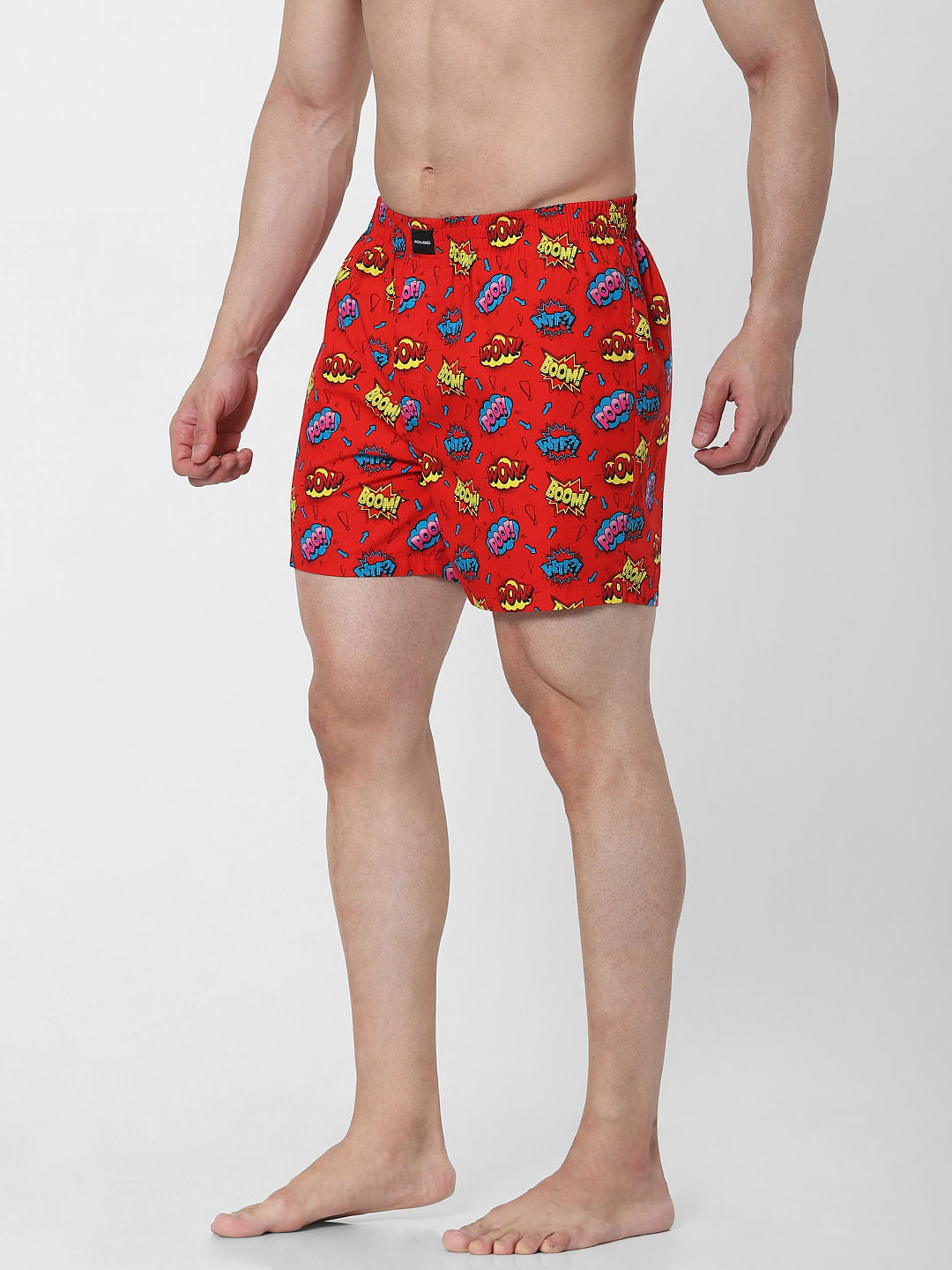 Red All Over Graphic Print Boxers