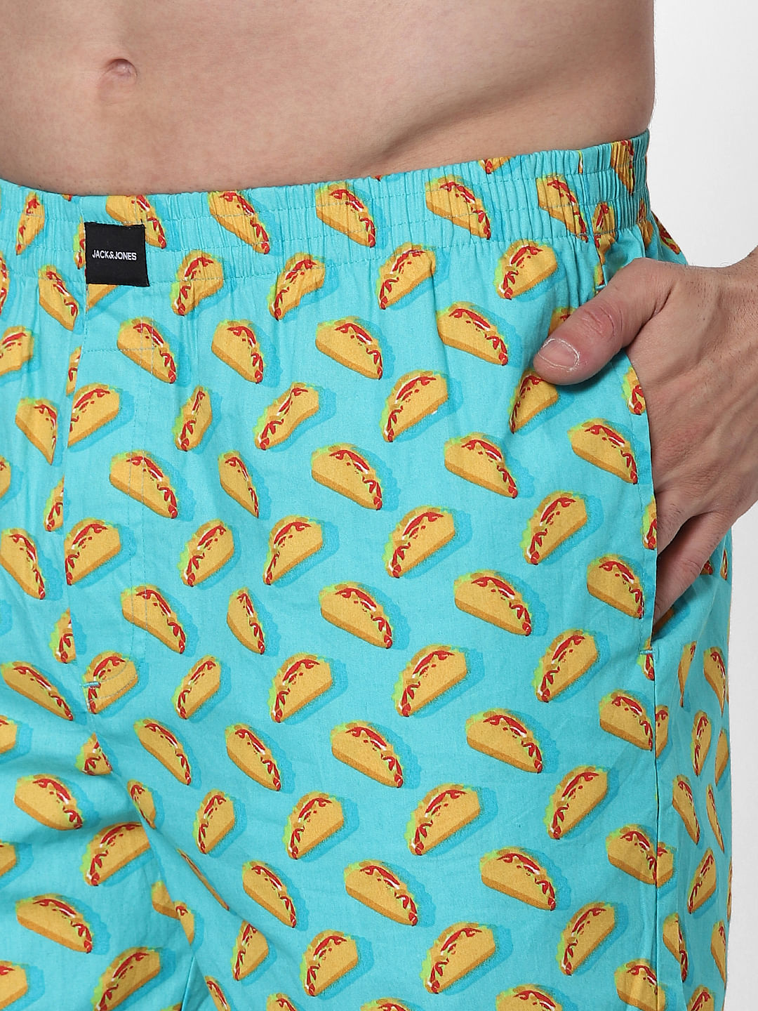 Blue Taco Print Boxers