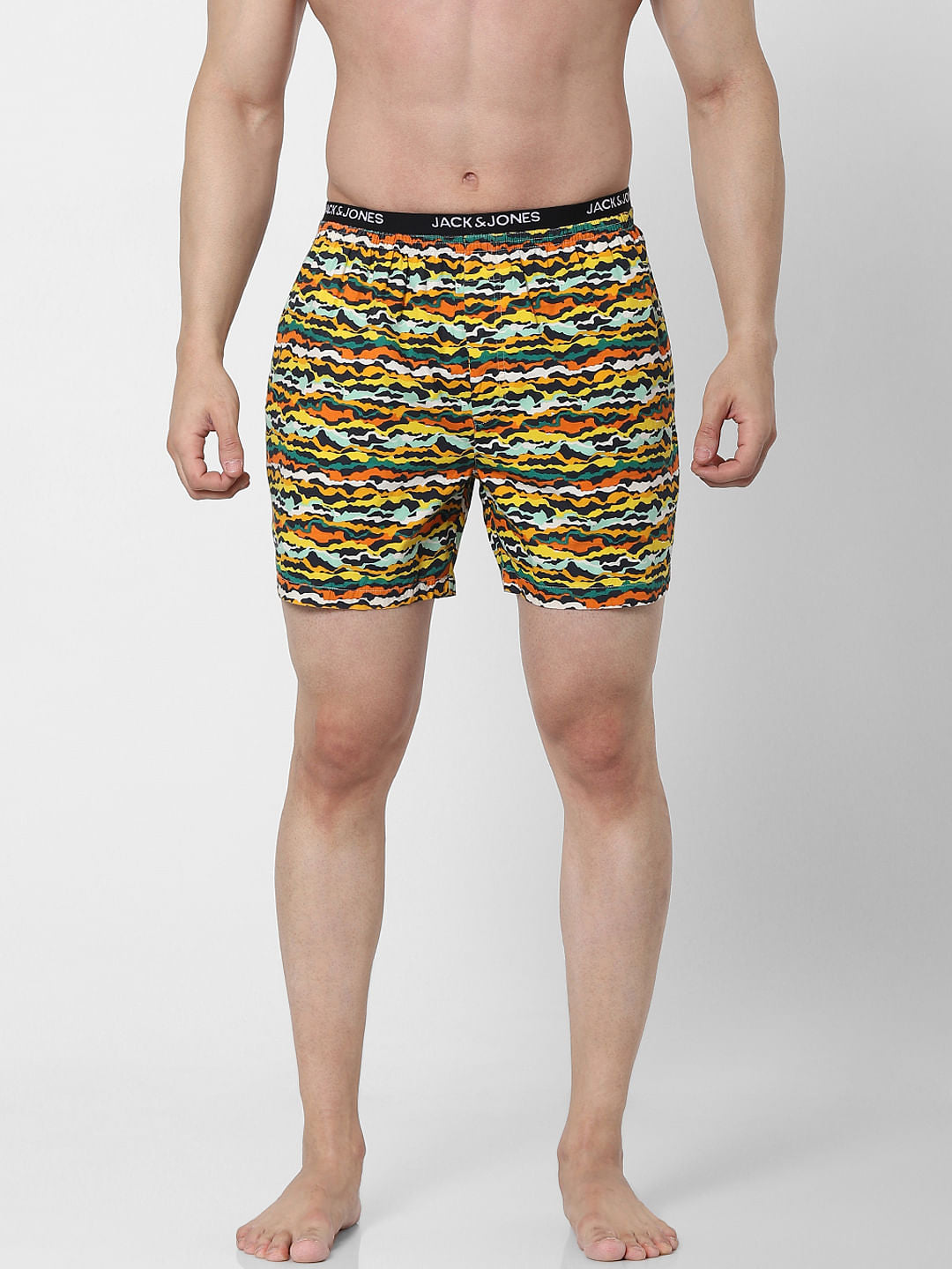 Multi Coloured Abstract Print Boxers - S