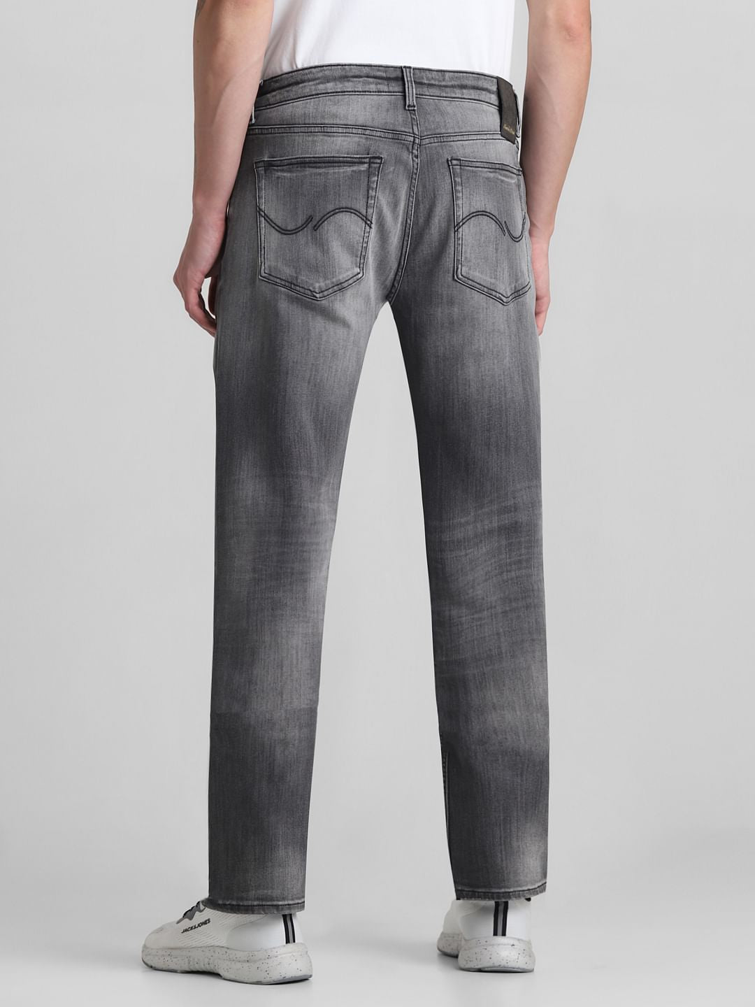 Black High Rise Washed Bootcut Jeans