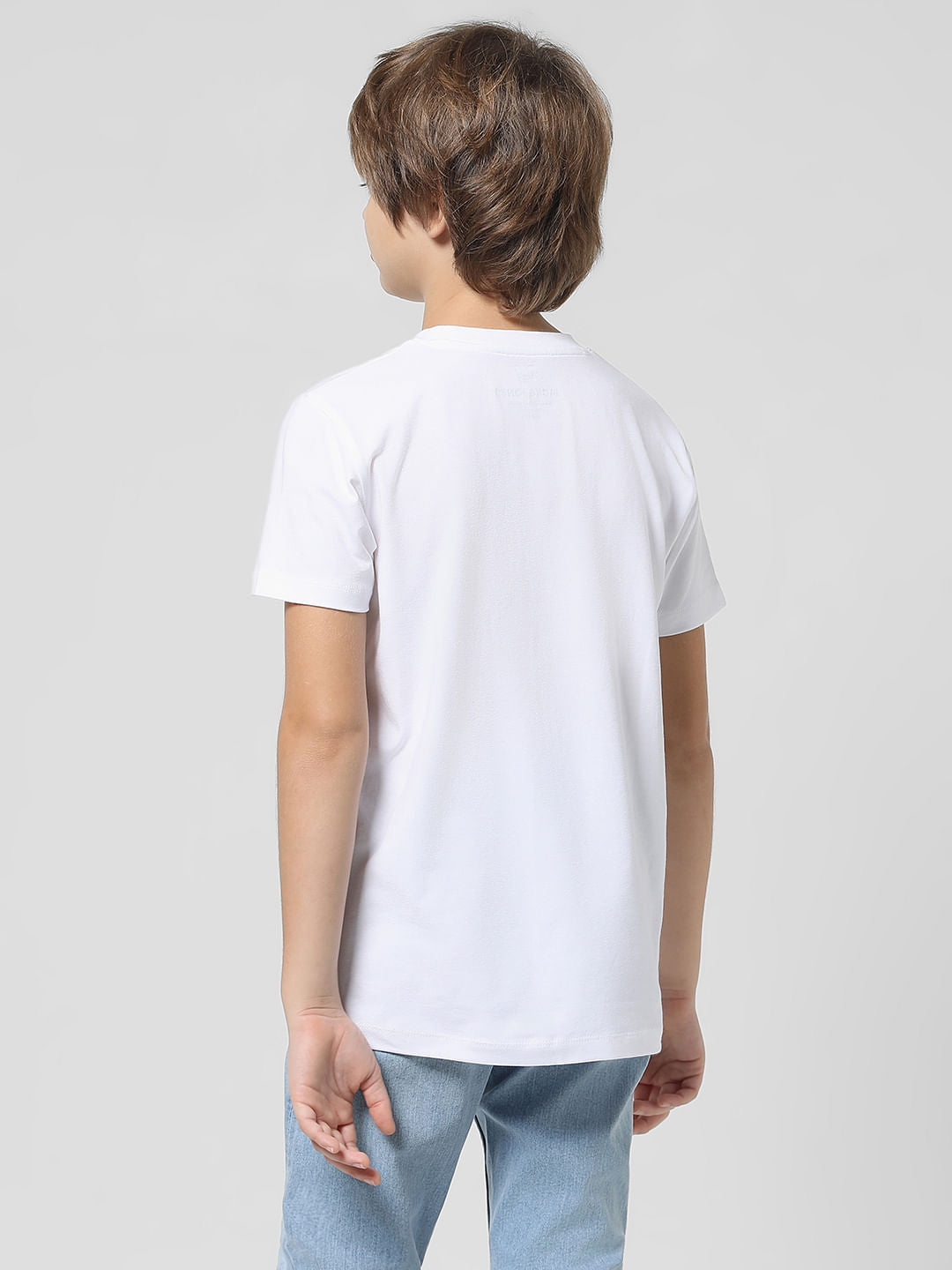 White Logo Print T-shirt