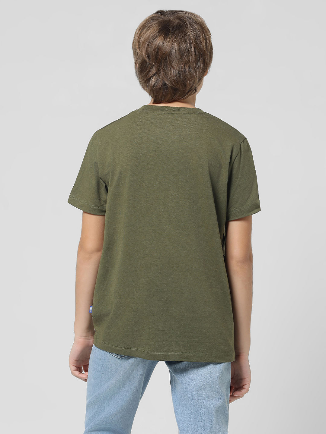 Dark Green Logo Print T-shirt