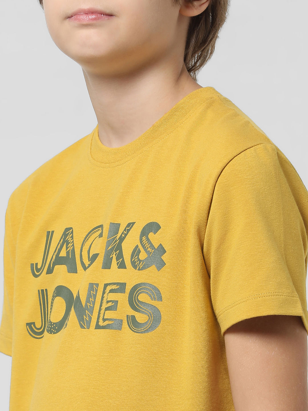 Yellow Logo Print T-shirt