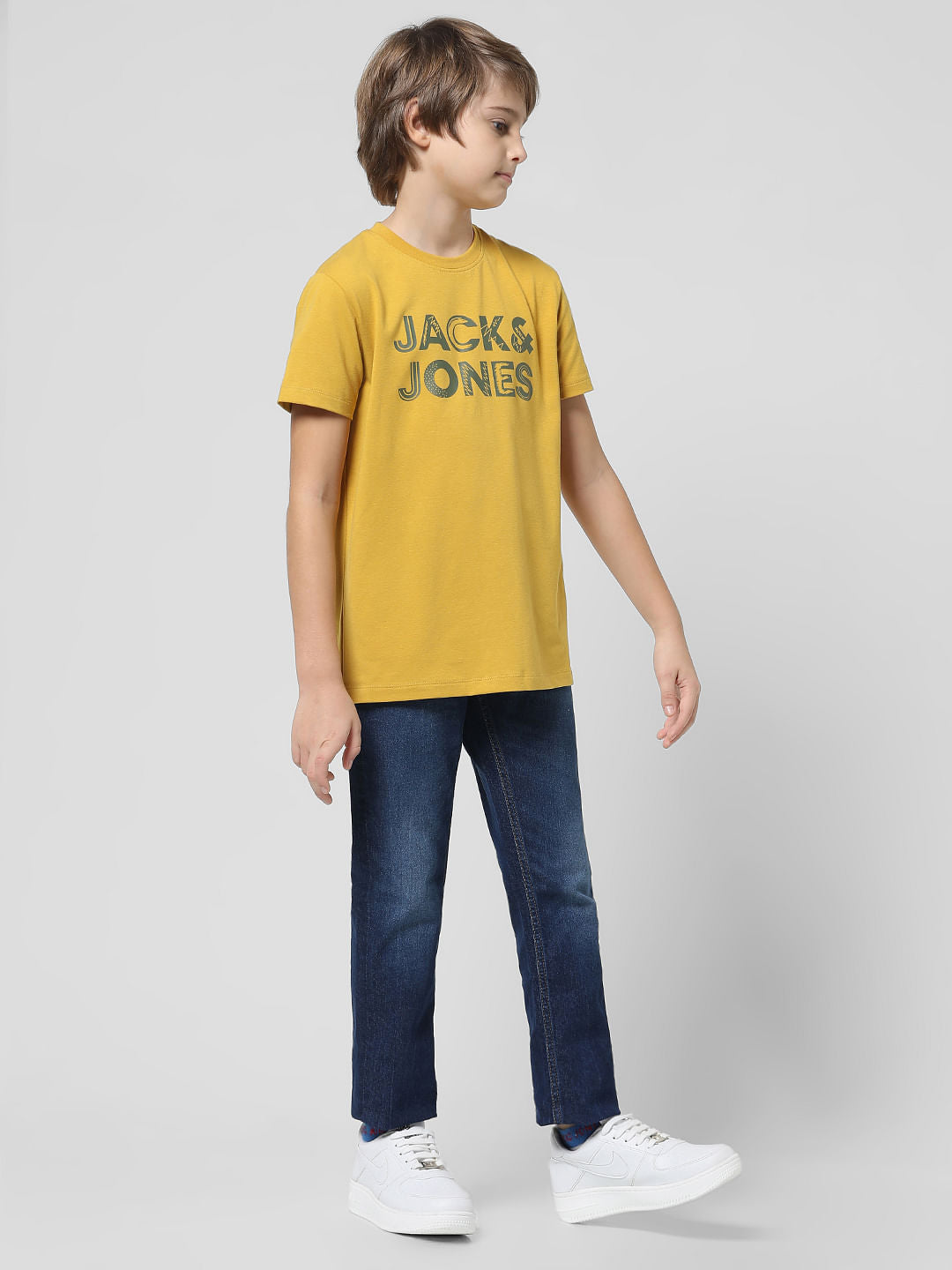 Yellow Logo Print T-shirt