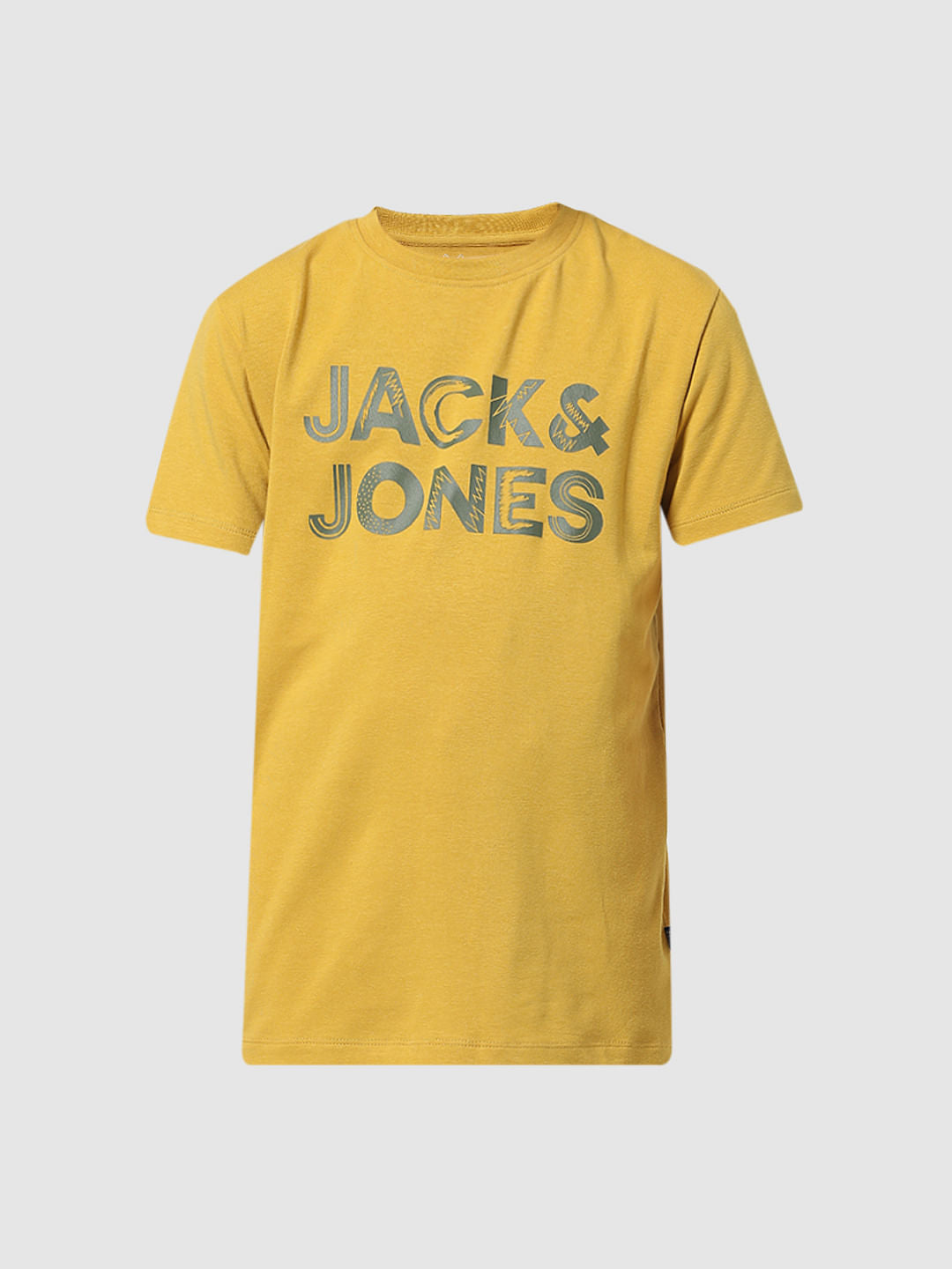 Yellow Logo Print T-shirt