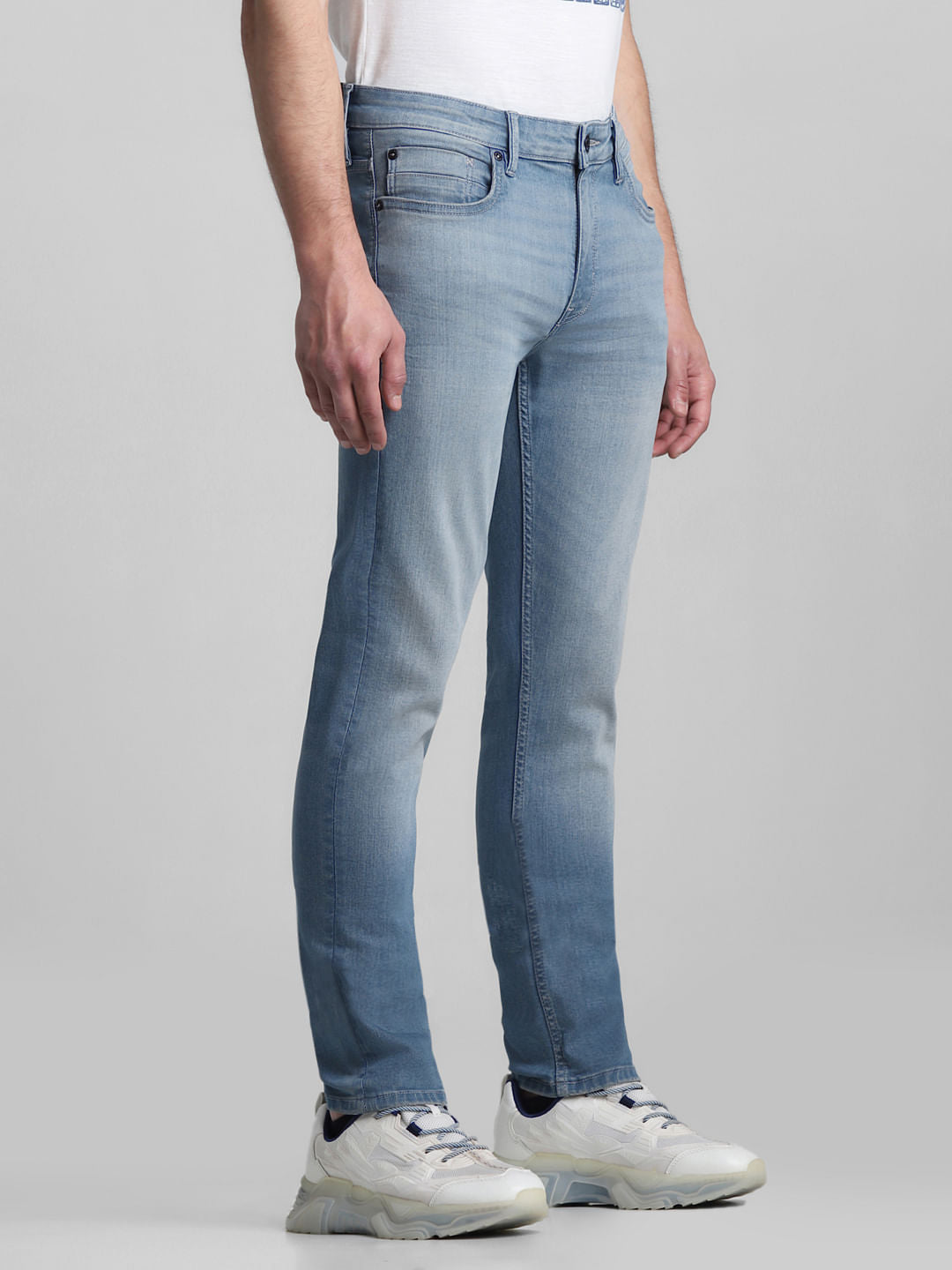 Light Blue Low Rise Washed Skinny Jeans