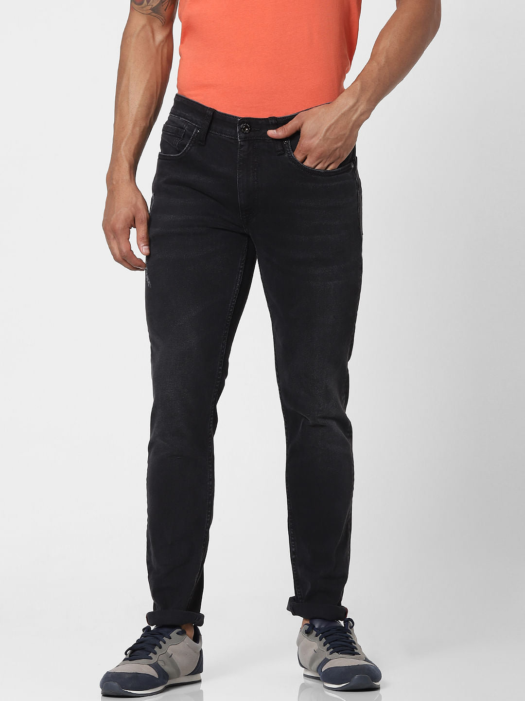 Black Low Rise Ben Skinny Fit Jeans