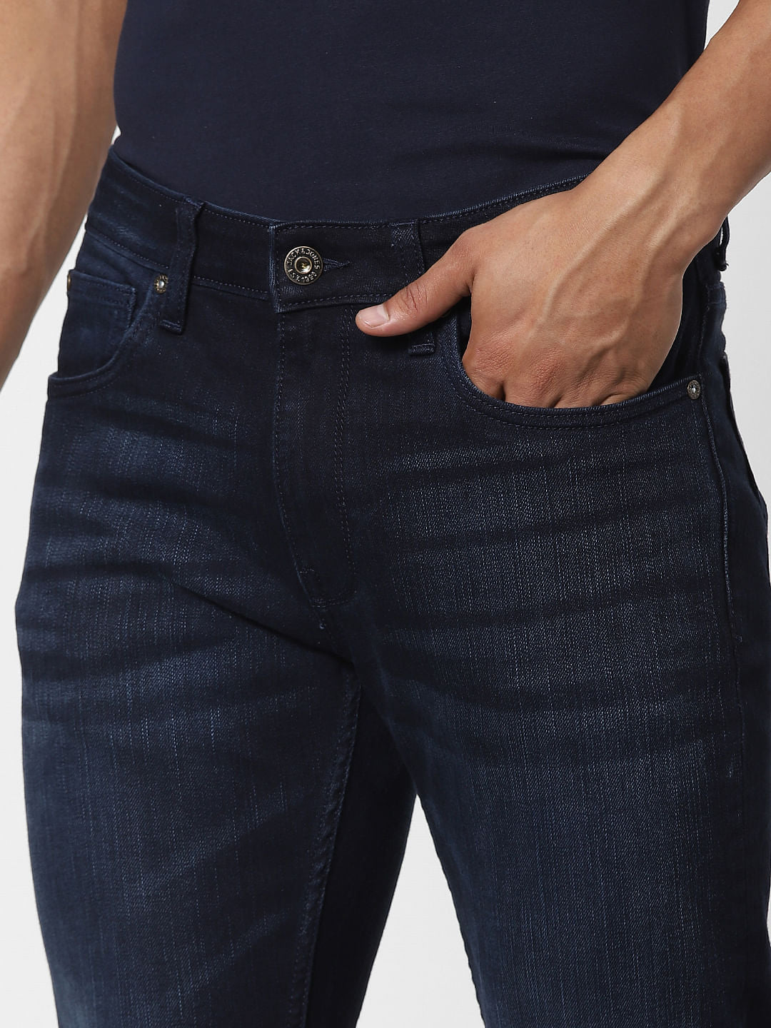 Dark Blue Low Rise Ben Skinny Fit Jeans