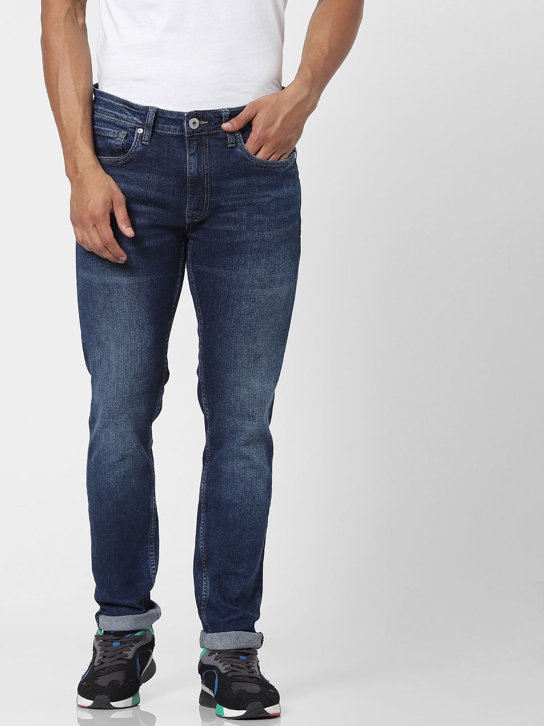 Blue Low Rise Ben Skinny Fit Jeans