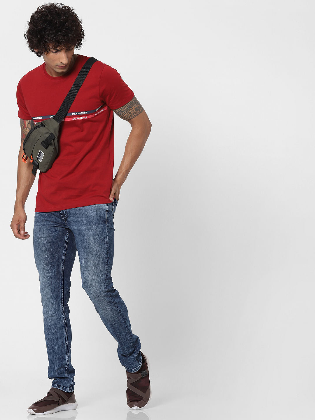 Blue Low Rise Ben Skinny Fit Jeans