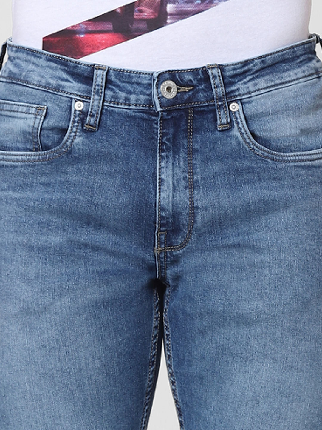 Blue Low Rise Glenn Slim Fit Jeans