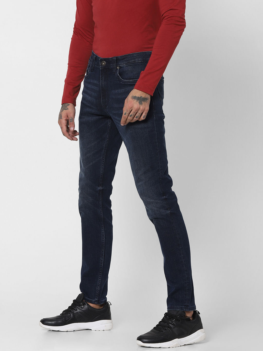 Blue Low Rise Glenn Slim Fit Jeans