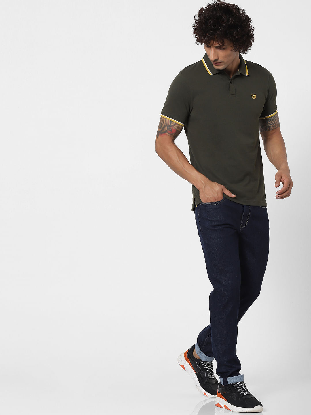 Dark Blue Low Rise Glenn Slim Fit Jeans - 28/30