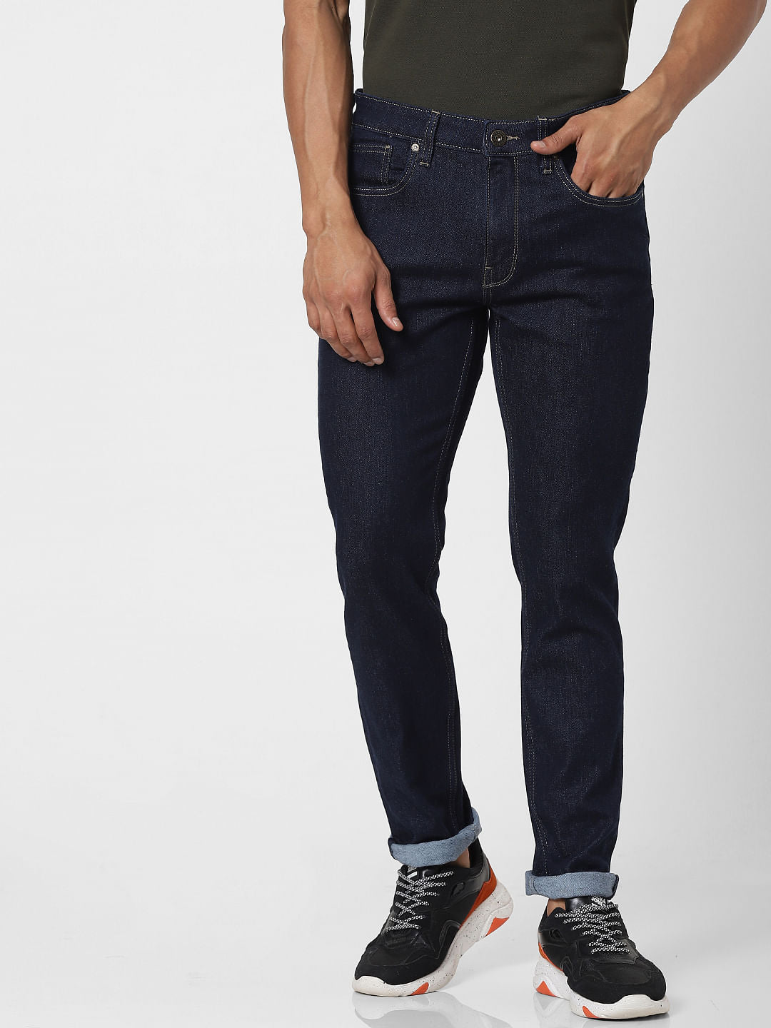 Dark Blue Low Rise Glenn Slim Fit Jeans