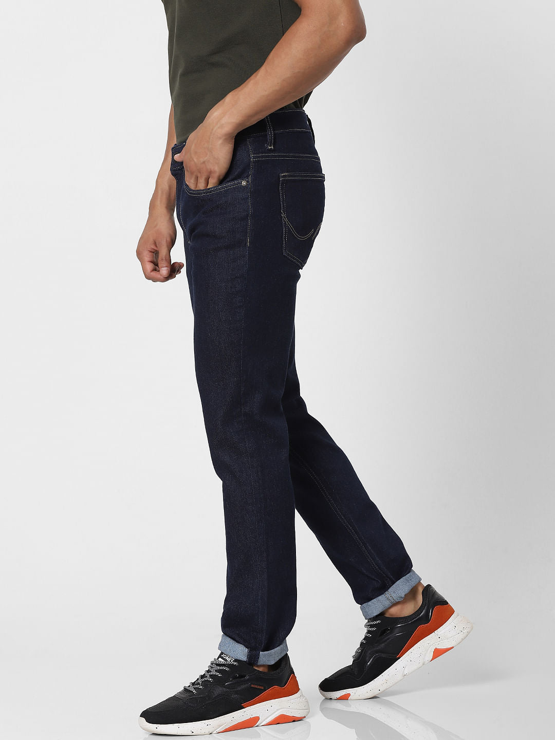 Dark Blue Low Rise Glenn Slim Fit Jeans