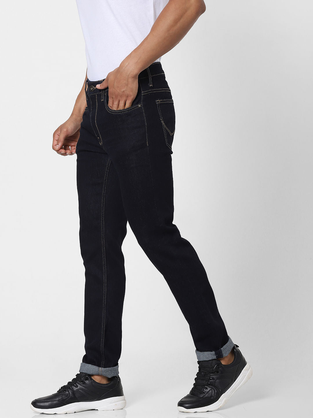 Dark Blue Low Rise Glenn Slim Fit Jeans