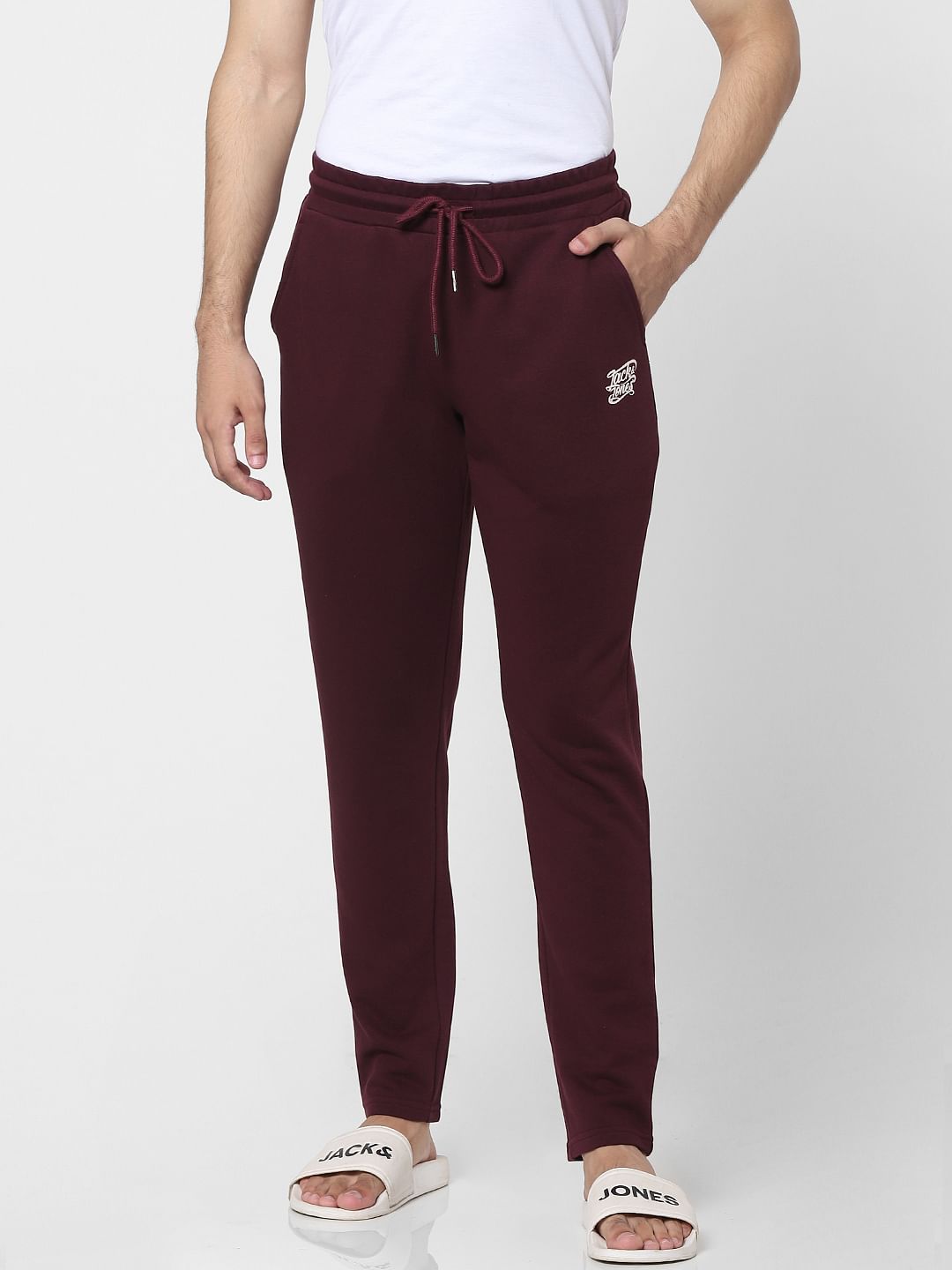 Burgundy Mid Rise Sweatpants