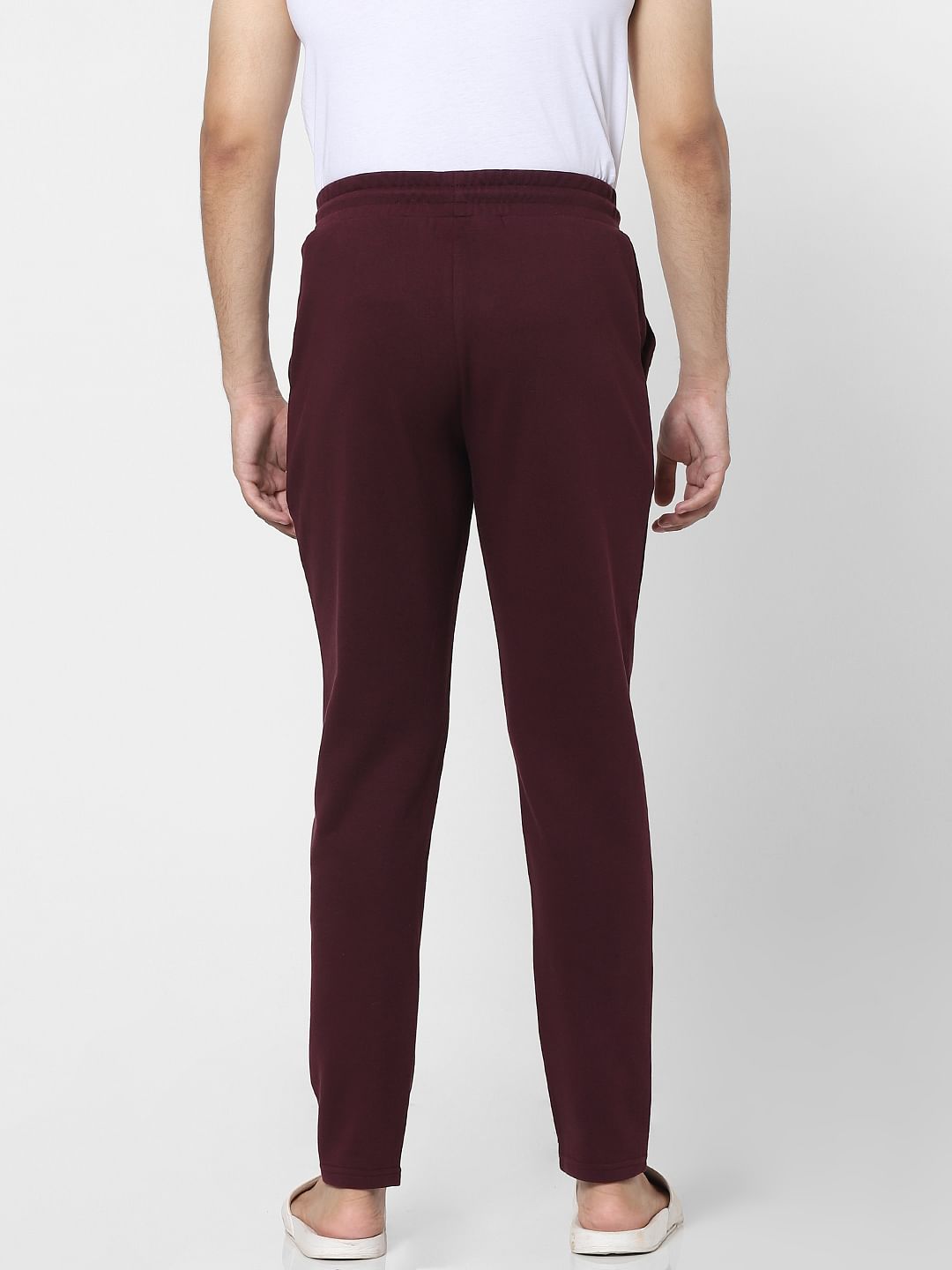 Burgundy Mid Rise Sweatpants