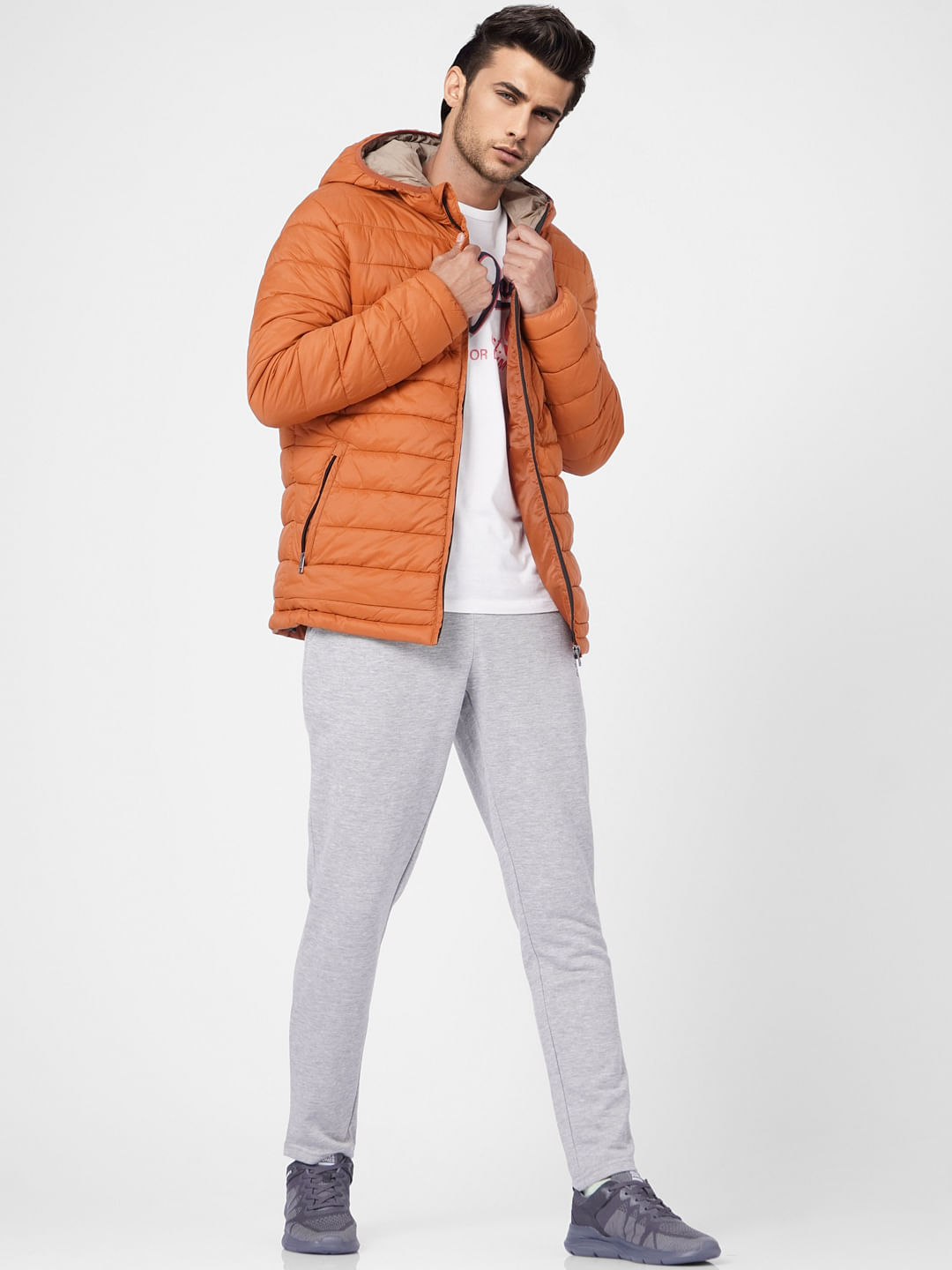 Grey High Rise Sweatpants - S