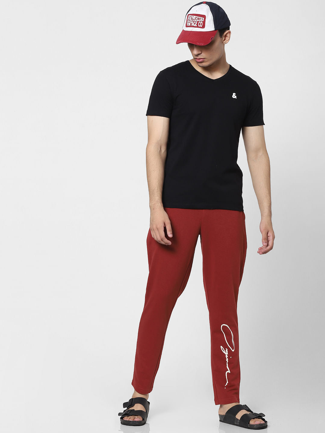 Red Mid Rise Sweatpants - S