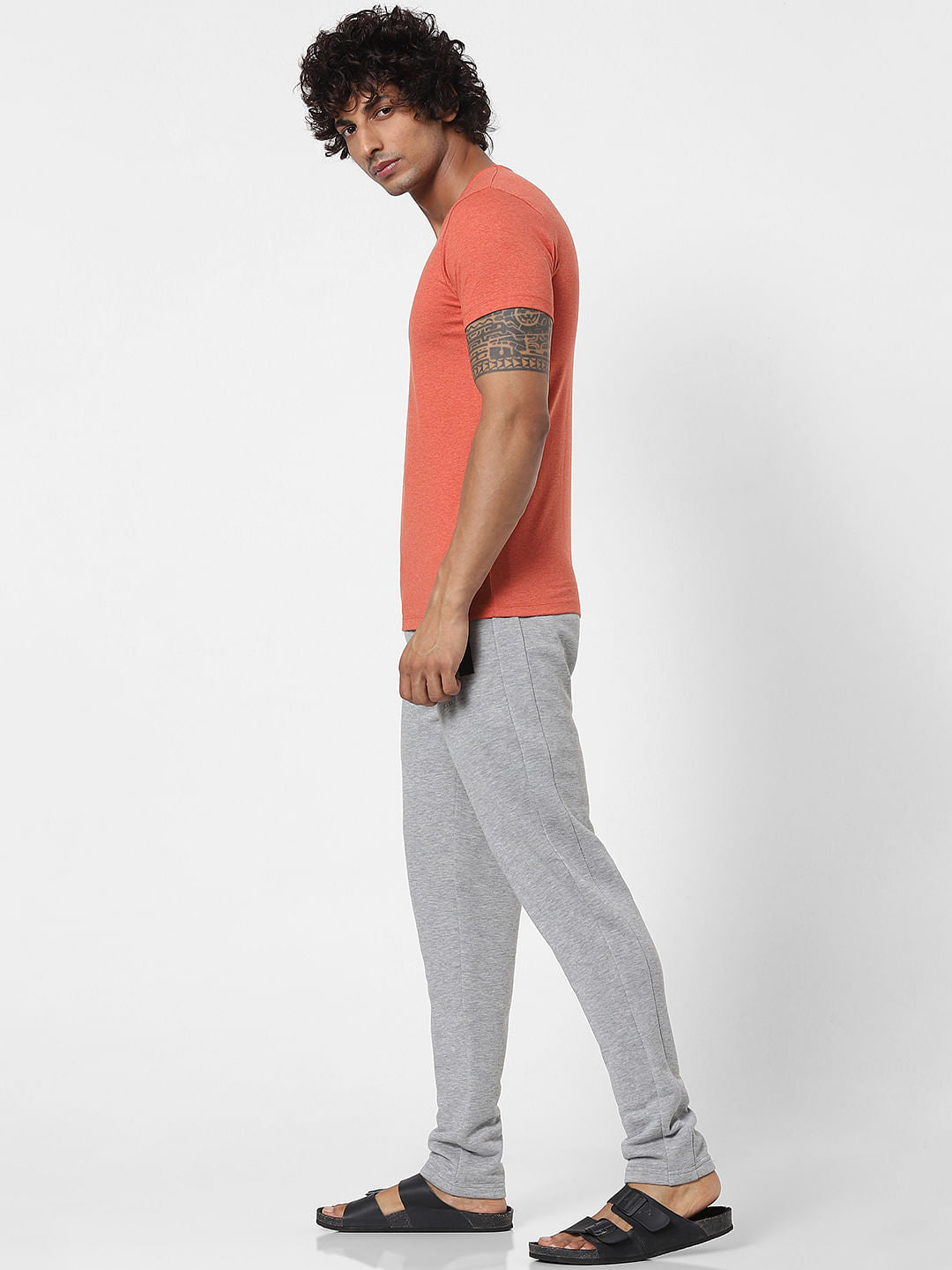 Grey Mid Rise Zip Pocket Sweatpants - S