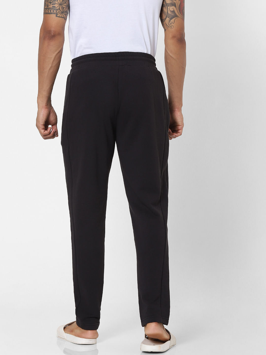 Black Mid Rise Zip Pocket Sweatpants