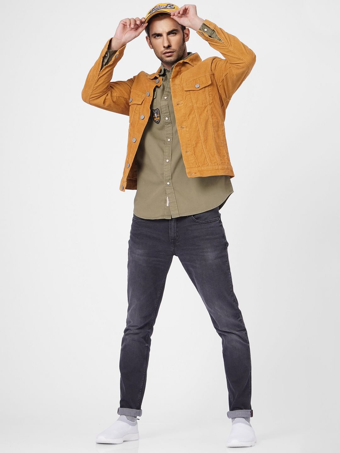 Green Patch Pocket Full Sleeves Shirt - S