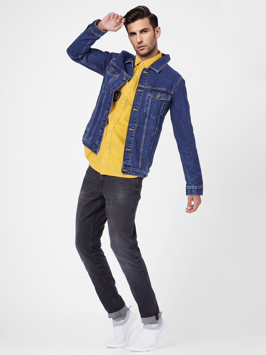 Mustard Patch Pocket Full Sleeves Shirt