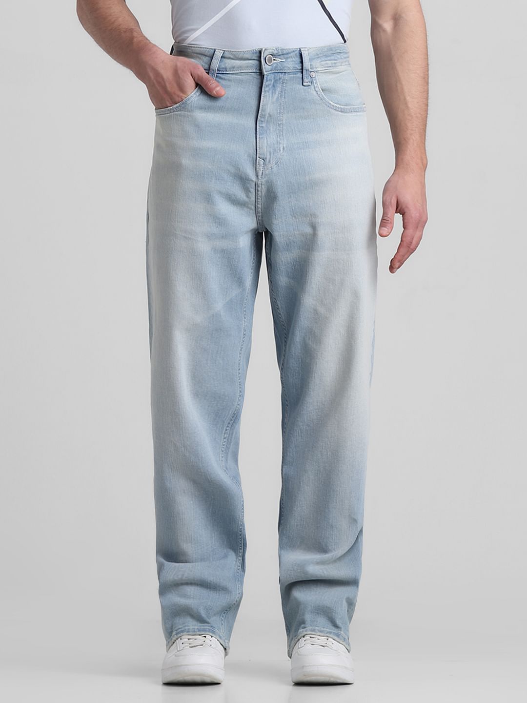 Light Blue High Rise Dario Loose Fit Jeans - 28/30