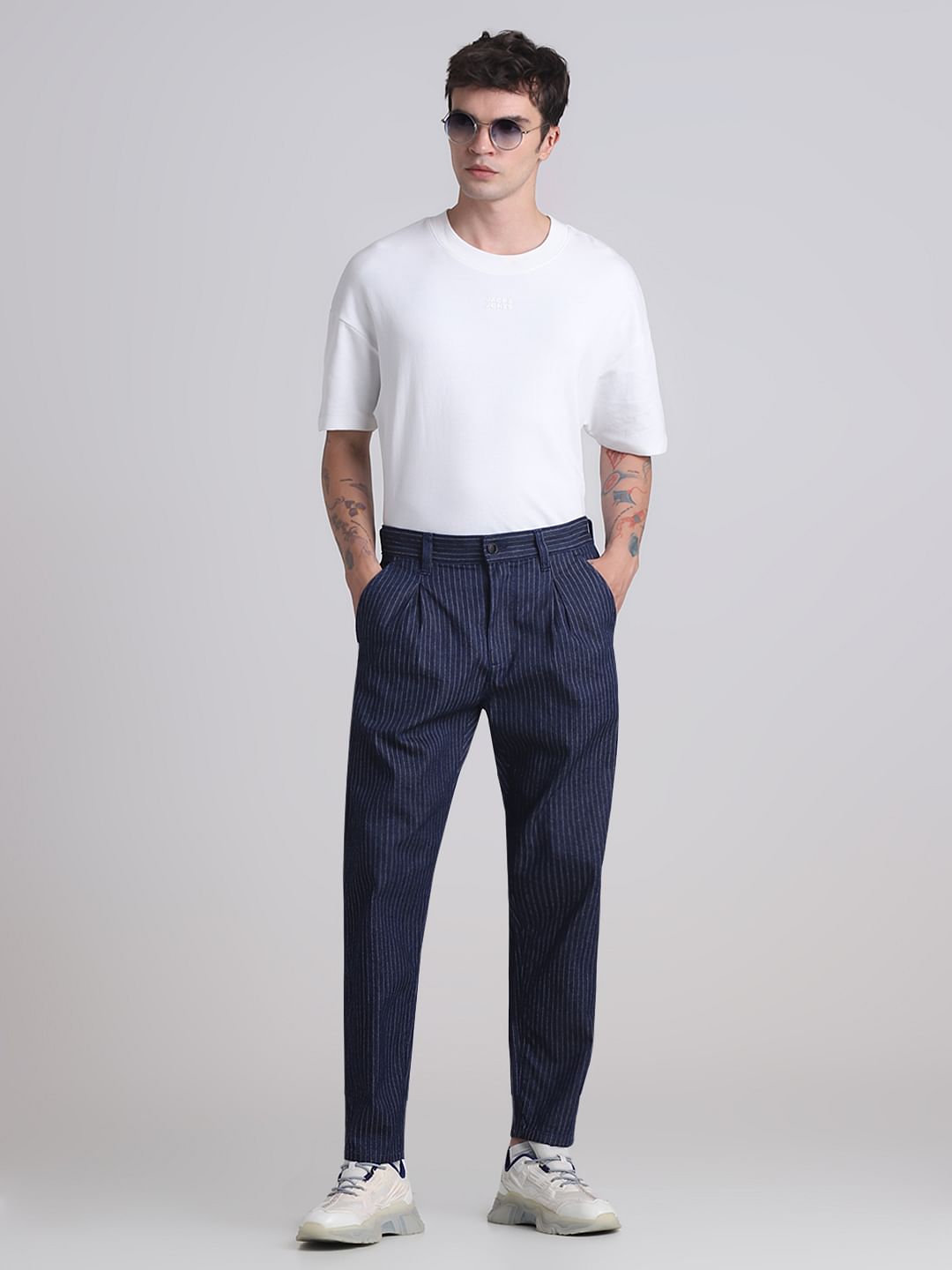 Blue Striped Ace Co-ord Set Anti Fit Jeans