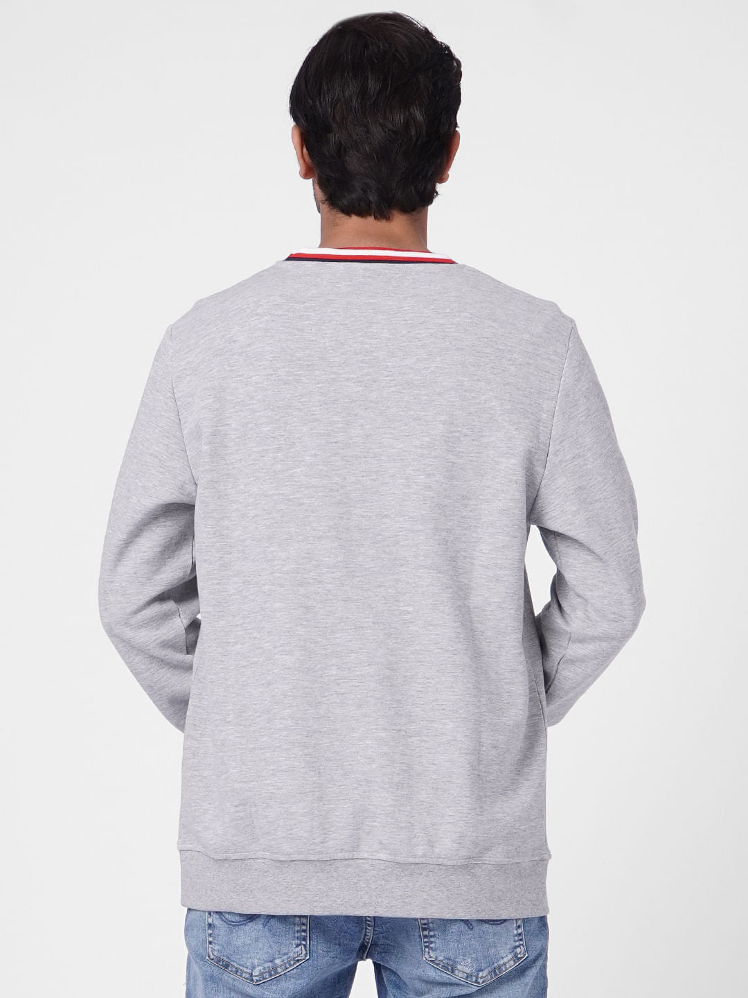 Grey Logo Print Sweatshirt
