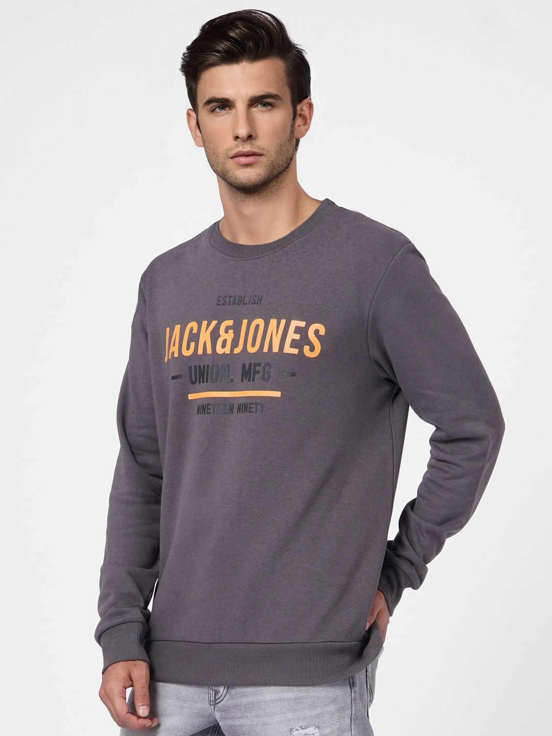 Grey Graphic Print Sweatshirt