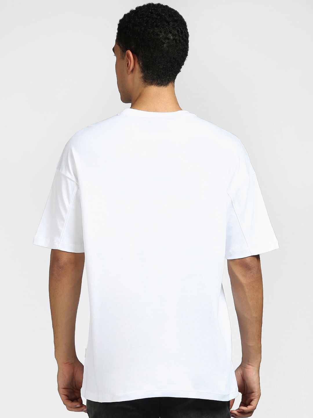 White Graphic Print Crew Neck T-shirt