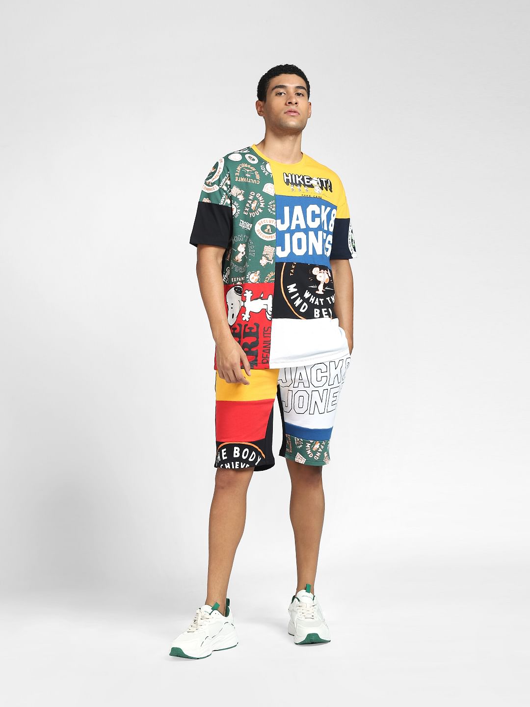 X PEANUTS Multi-coloured Graphic Co-ord T-shirt